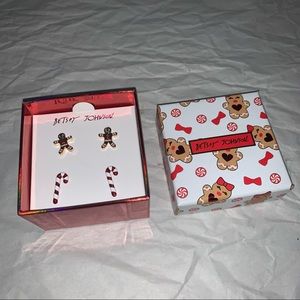 Betsey Johnson Christmas earrings set